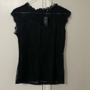 ADIVA lace black top Small NWT